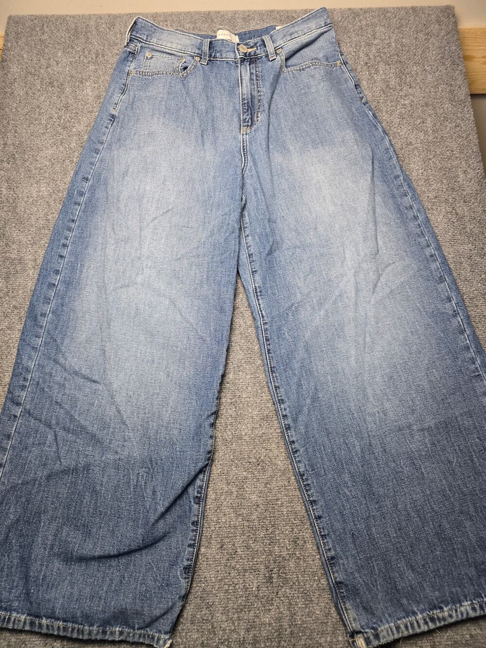 PacSun Ryder Ultra Baggy Jeans Mens 33x29 Light Blue Wide Leg Y2K Skater
